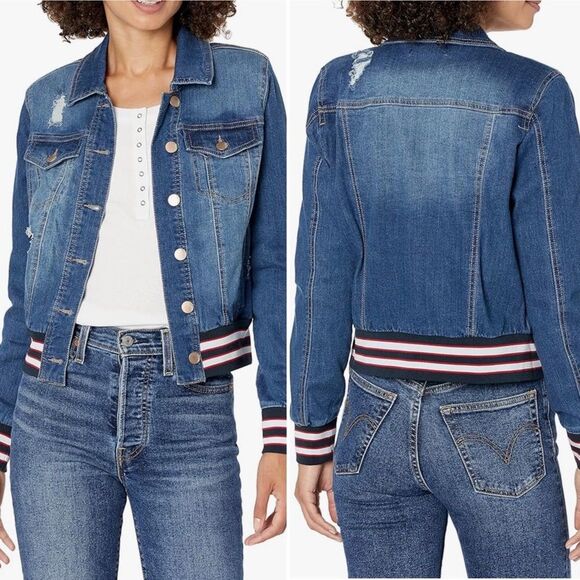 Dollhouse Denim Jacket Sz. L Retro Sportswear - Picture 6 of 12